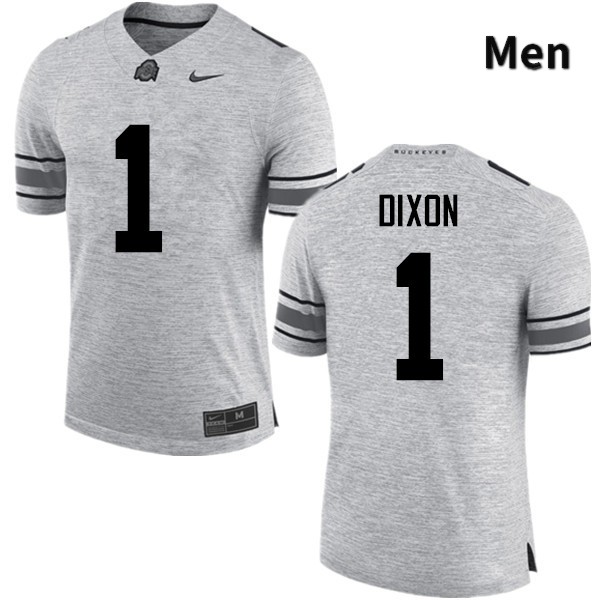 Ohio State Buckeyes Johnnie Dixon Men's #1 Gray Game Stitched College Football Jersey